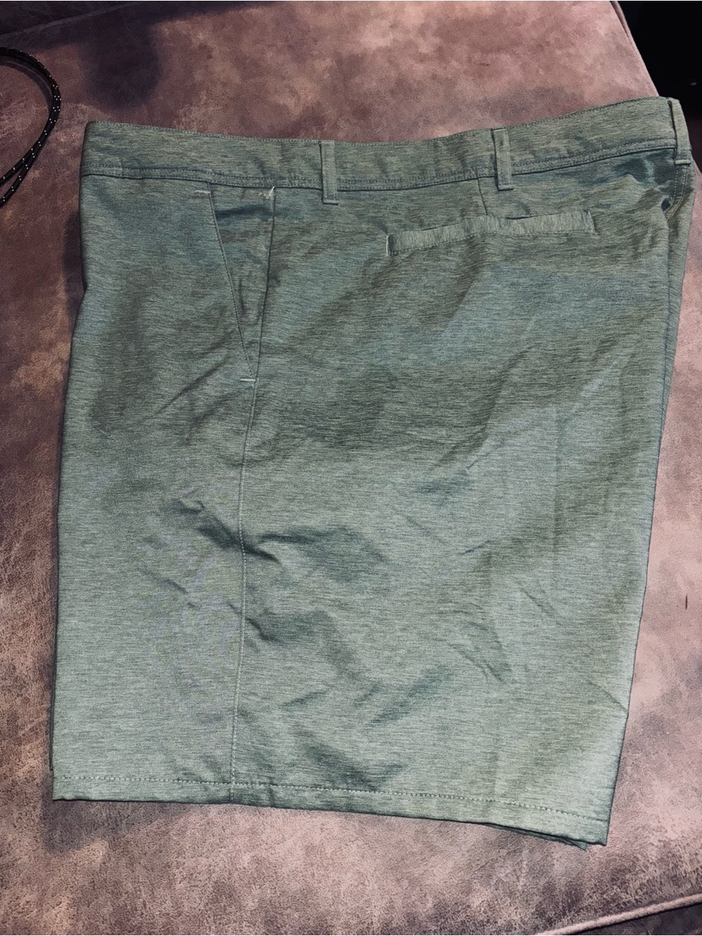 George Men's Flat Front Shorts - Heather Green size 46